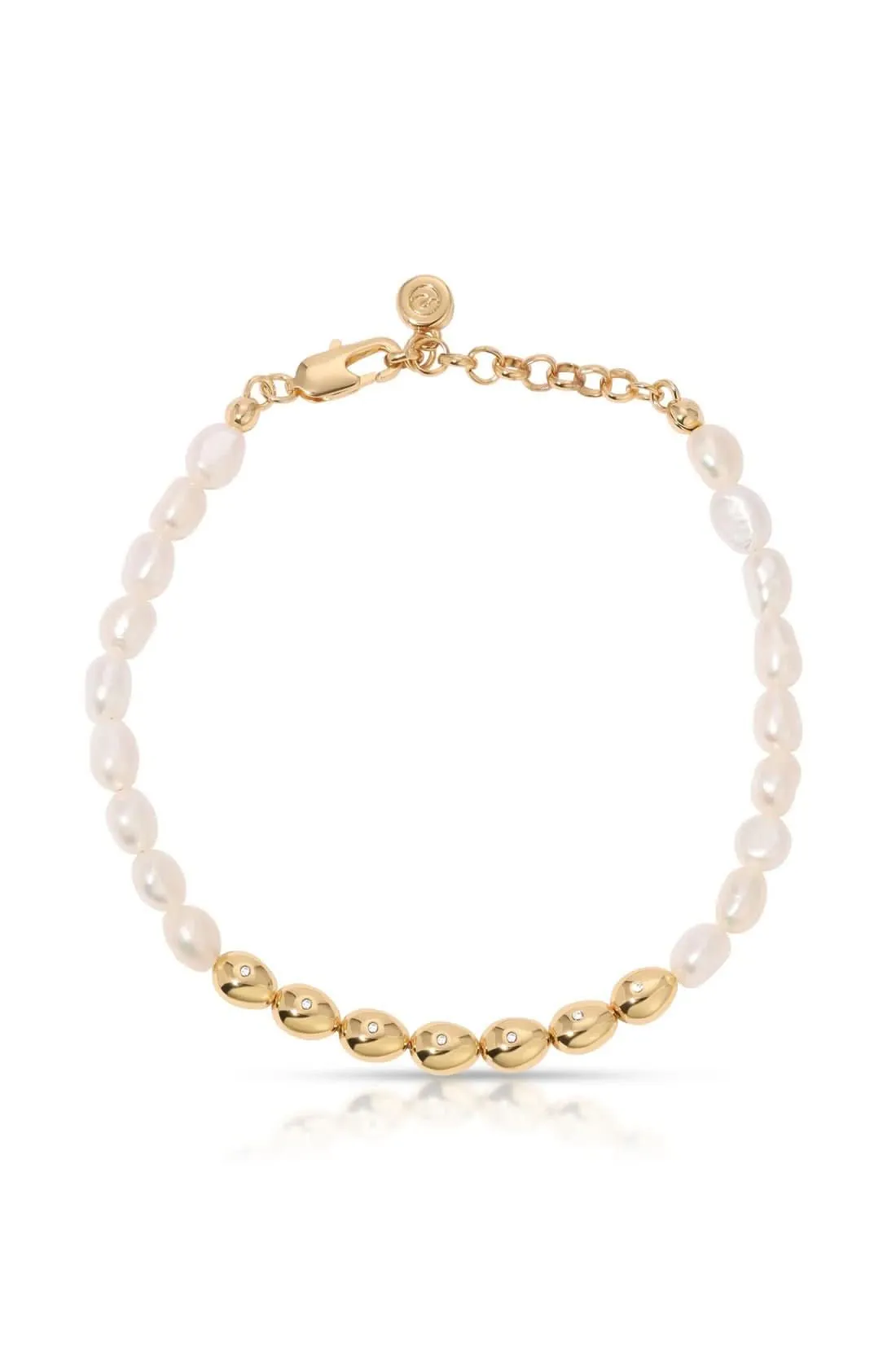 Ettika Freshwater Pearl Polished Pebble Bracelet sold by Boho Pink product image thumbnail 2