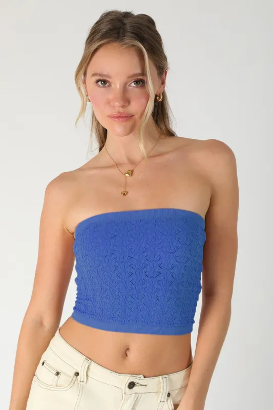 Nikibiki Royal Blue Lace Tube Top made by Nikibiki