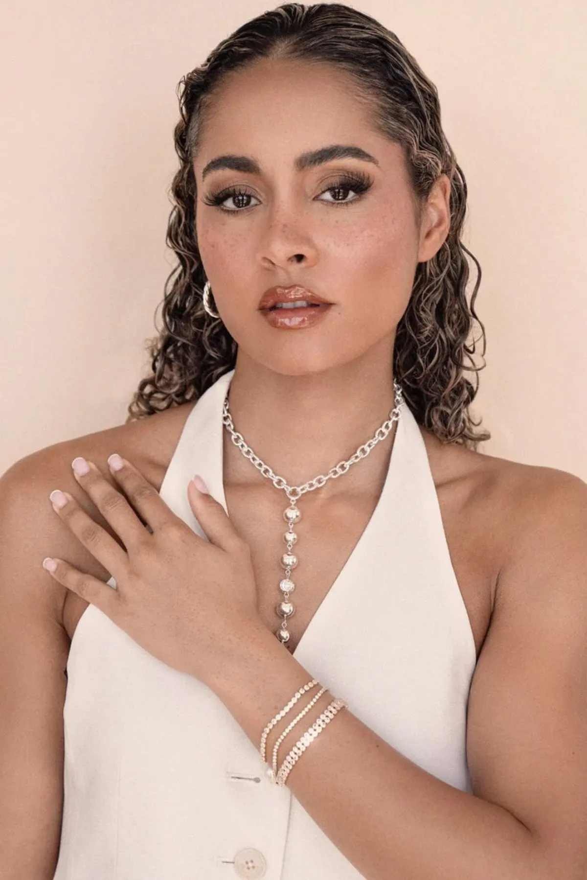 Ettika Adjustable Dainty Crystal Bracelet sold by Boho Pink product image thumbnail 2