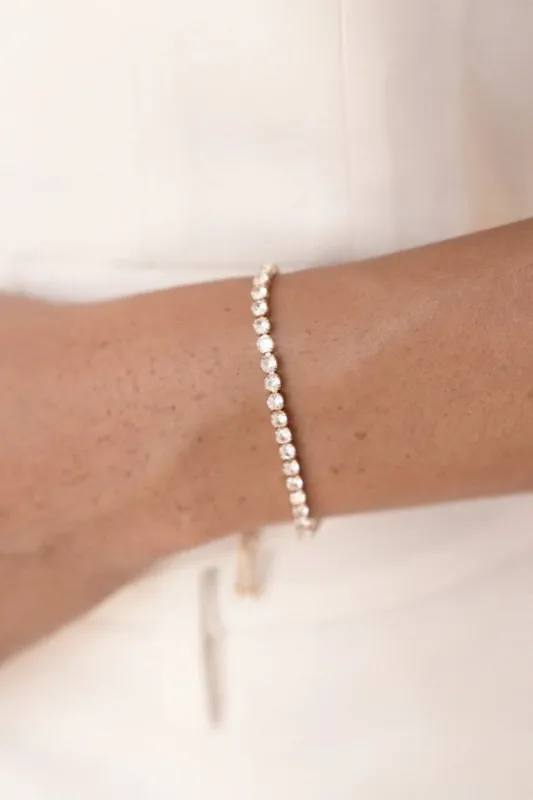 Ettika Adjustable Dainty Crystal Bracelet made by ettika