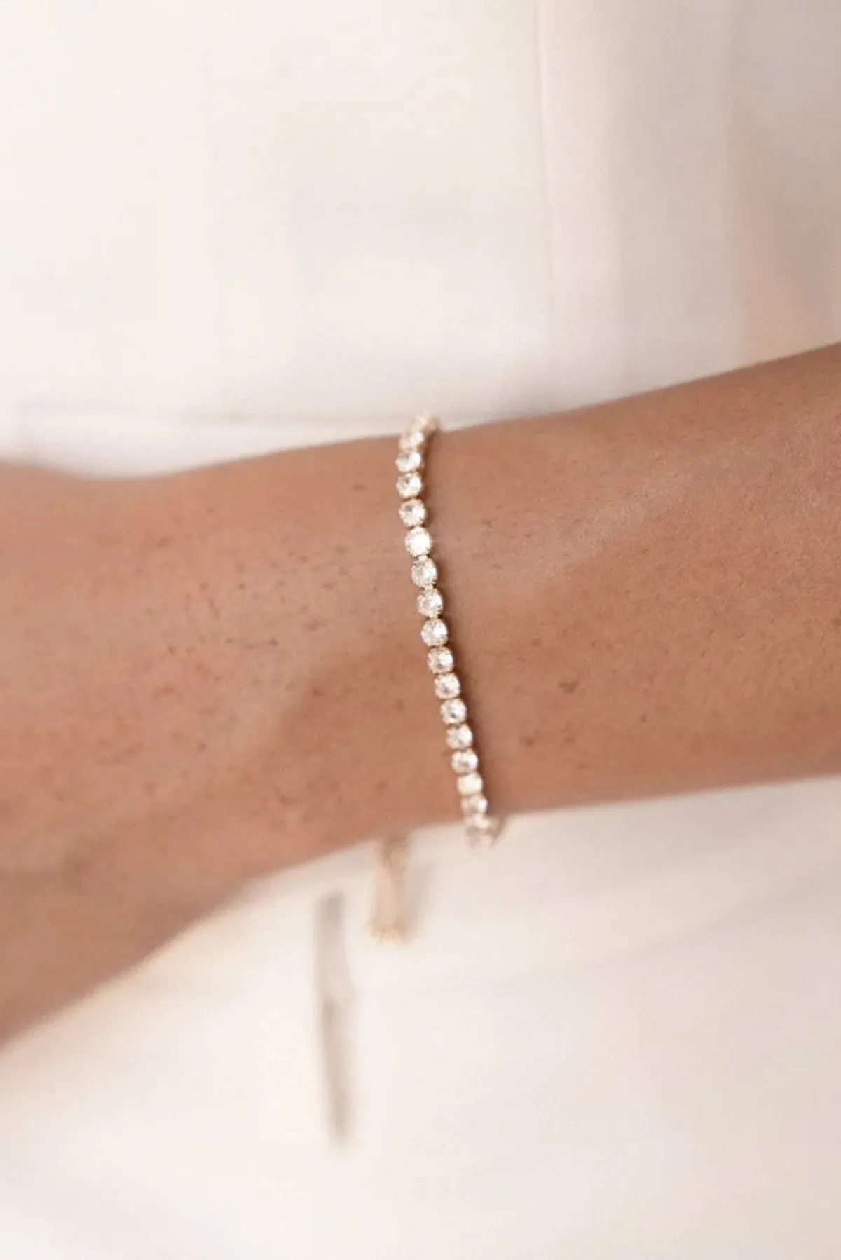 Ettika Adjustable Dainty Crystal Bracelet sold by Boho Pink