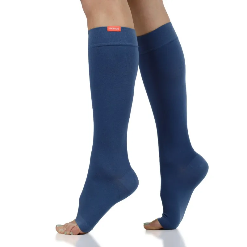 20-30 mmHg: Solid (Open Toe - Moisture-wick Nylon Compression Socks) made by VIM & VIGR
