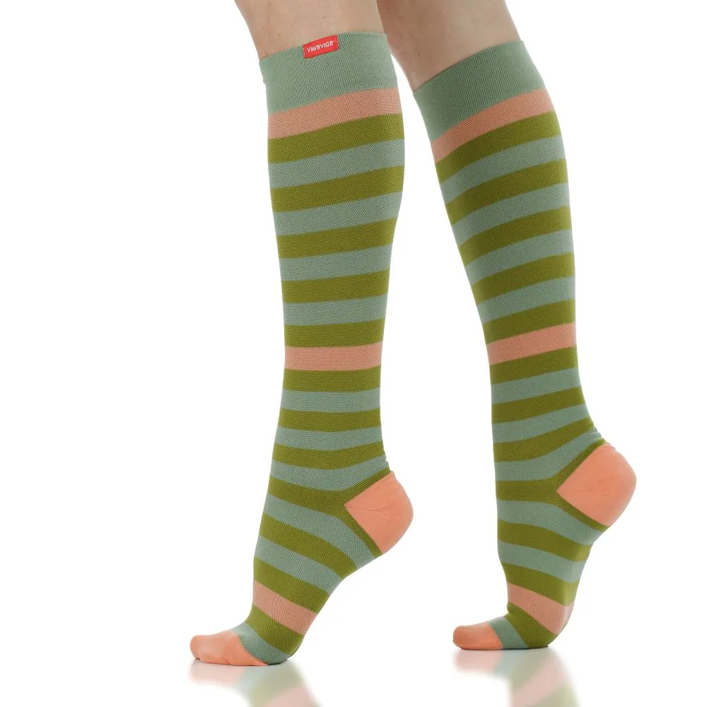 Thick Stripe (Nylon Compression Socks) sold by VIM & VIGR
