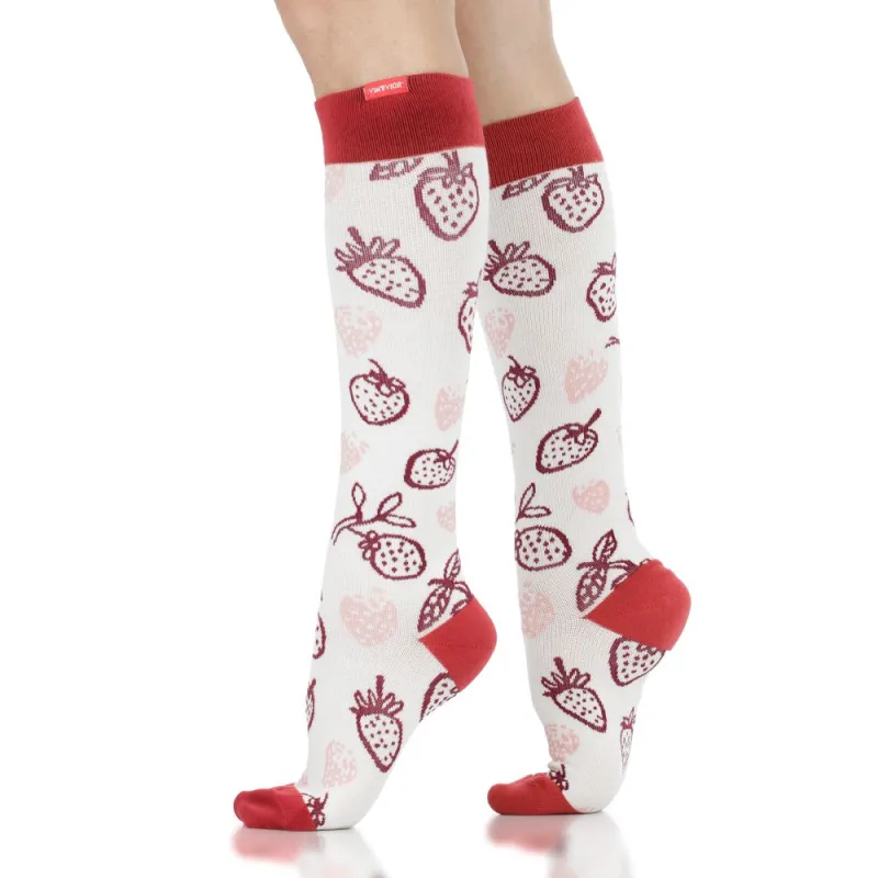 Strawberries (Cotton Compression Socks) sold by VIM & VIGR