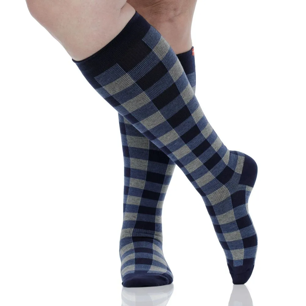 Montana Plaid (Cotton Compression Socks) sold by VIM & VIGR product image thumbnail 2