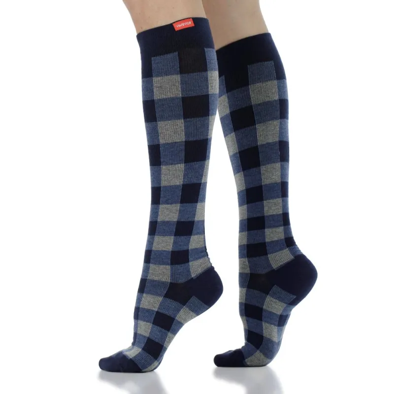 Montana Plaid (Cotton Compression Socks) sold by VIM & VIGR