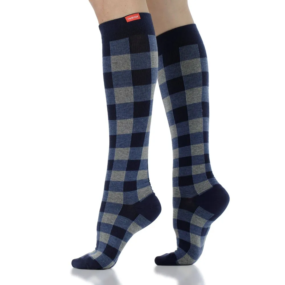 Montana Plaid (Cotton Compression Socks) sold by VIM & VIGR