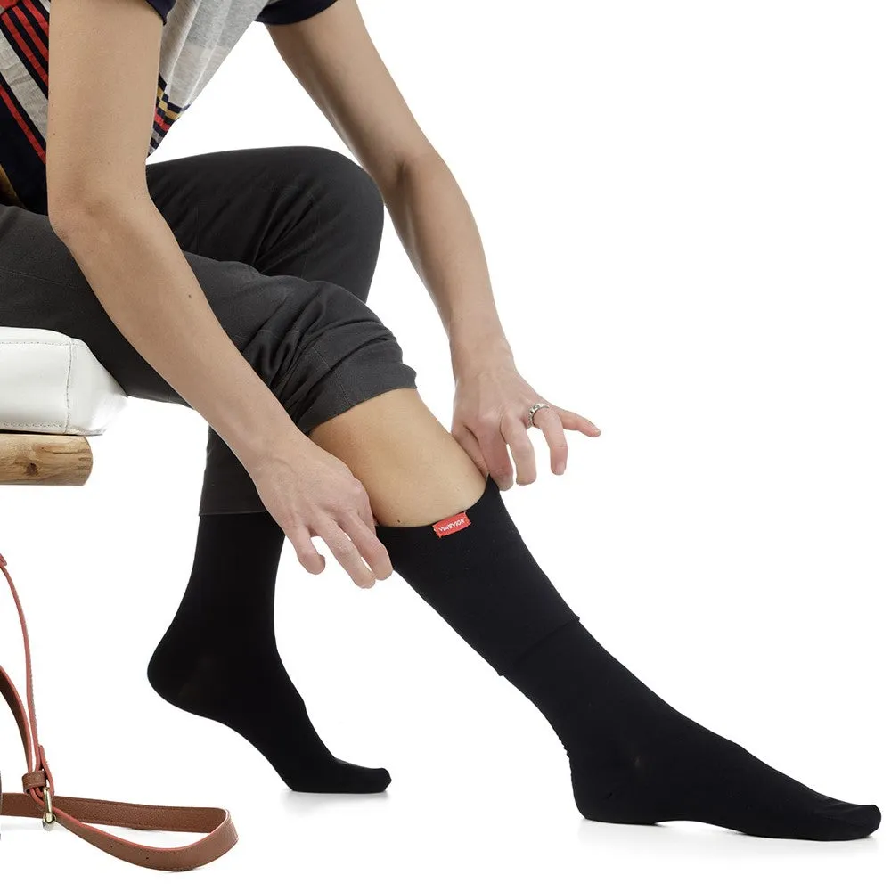 Solid Black (Cotton Compression Socks) sold by VIM & VIGR product image thumbnail 4
