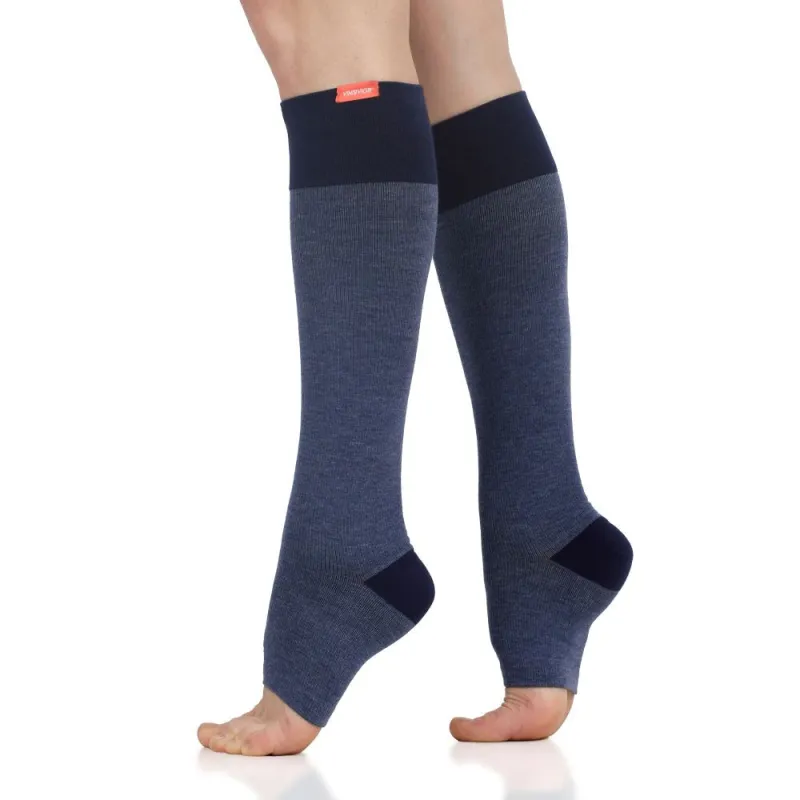 20-30 mmHg: Heathered Collection (Open Toe Cotton Compression Socks) sold by VIM & VIGR