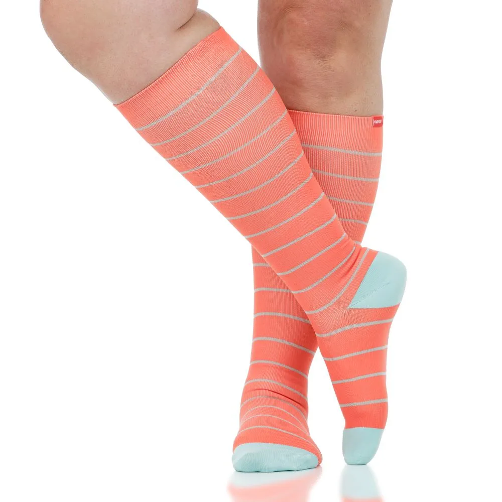 Nautical Stripe (Nylon - Seamless Toe Compression Socks) sold by VIM & VIGR product image thumbnail 2
