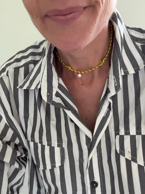 Le ParaDiamond single drop necklace made by Petite Chou