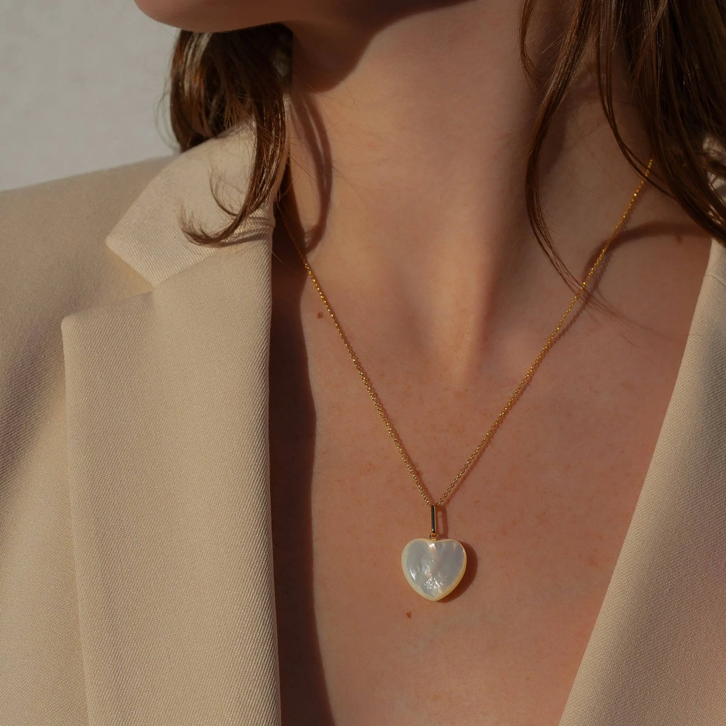 Gemma Mother of Pearl Heart Necklace sold by Maelu product image thumbnail 2