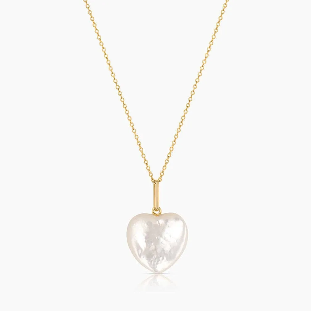Gemma Mother of Pearl Heart Necklace sold by Maelu
