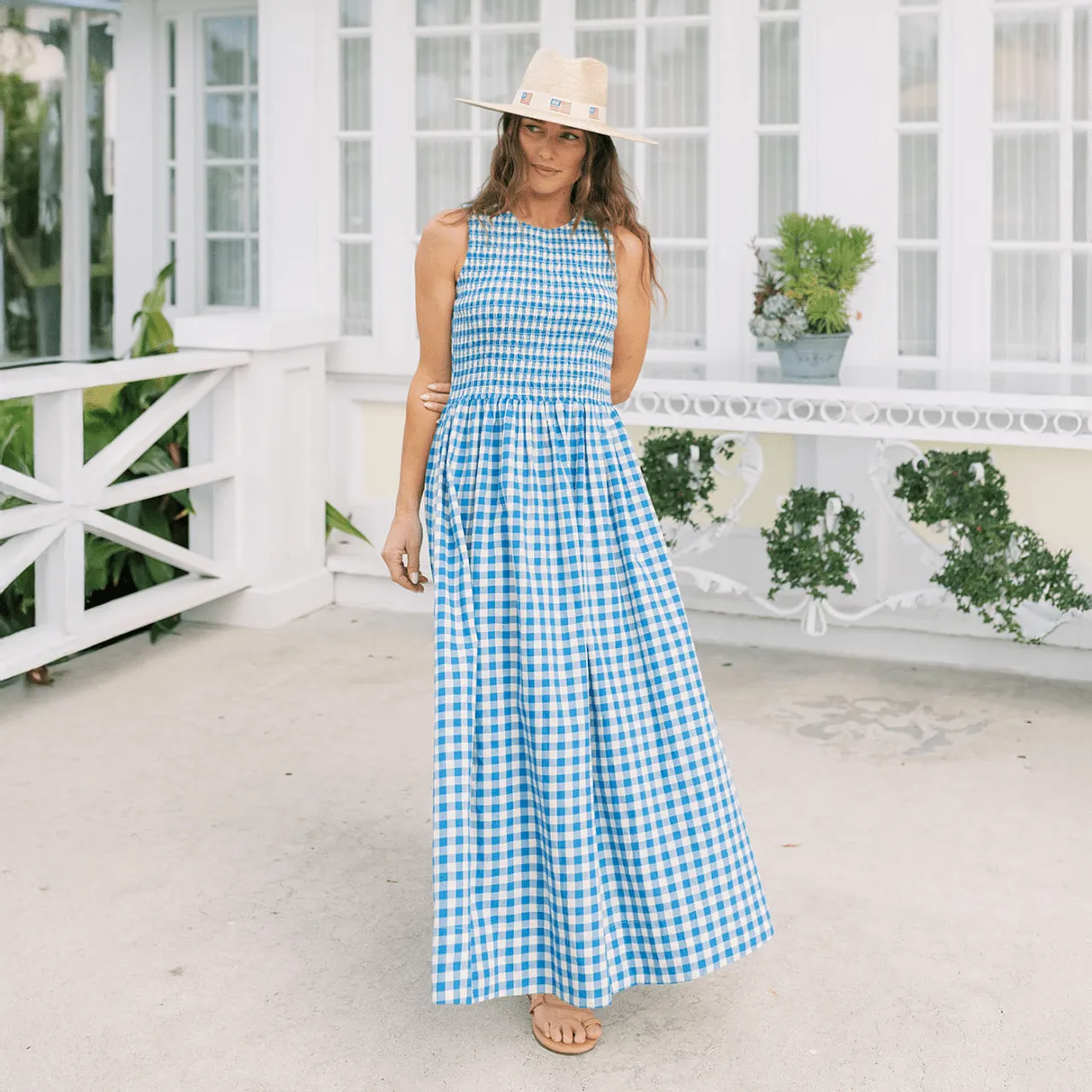Blue Bay Gingham Marine Dress sold by Maelu product image thumbnail 5