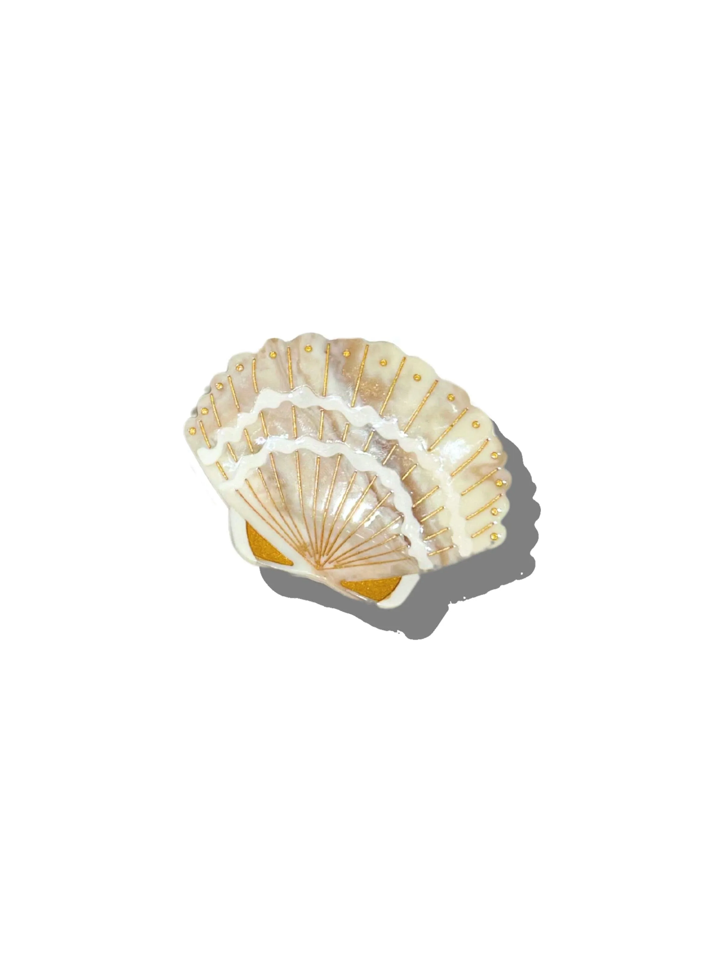 Hand-painted Seashell Claw Hair Clip | Eco-Friendly sold by Maelu product image thumbnail 2