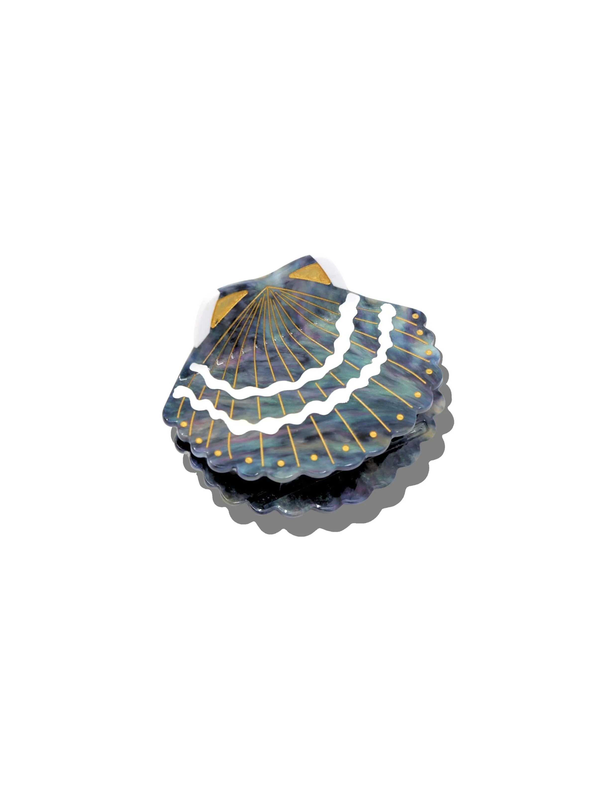 Hand-painted Seashell Claw Hair Clip | Eco-Friendly sold by Maelu product image thumbnail 3