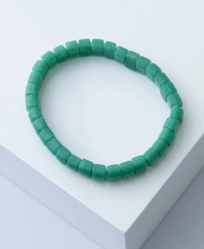 Opaque Glass Bracelet, Jade made by Maelu