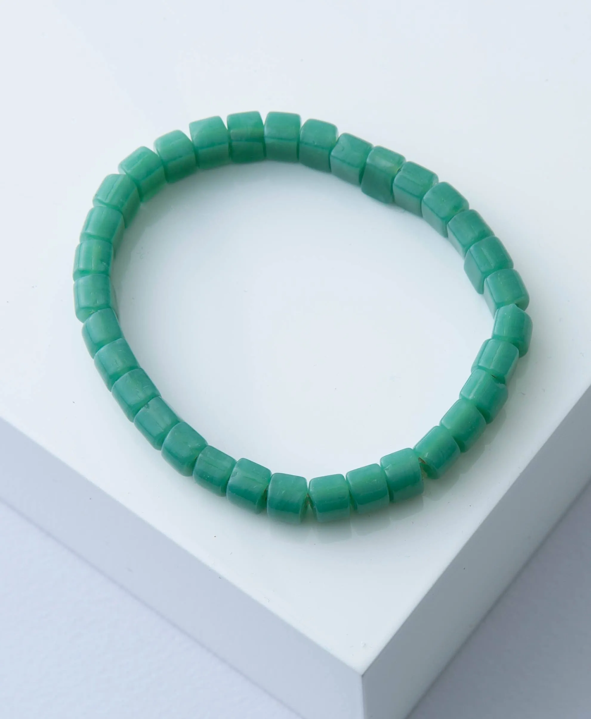 Opaque Glass Bracelet, Jade sold by Maelu
