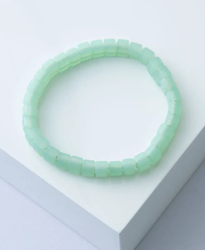 Opaque Glass Bracelet, Seafoam made by Maelu