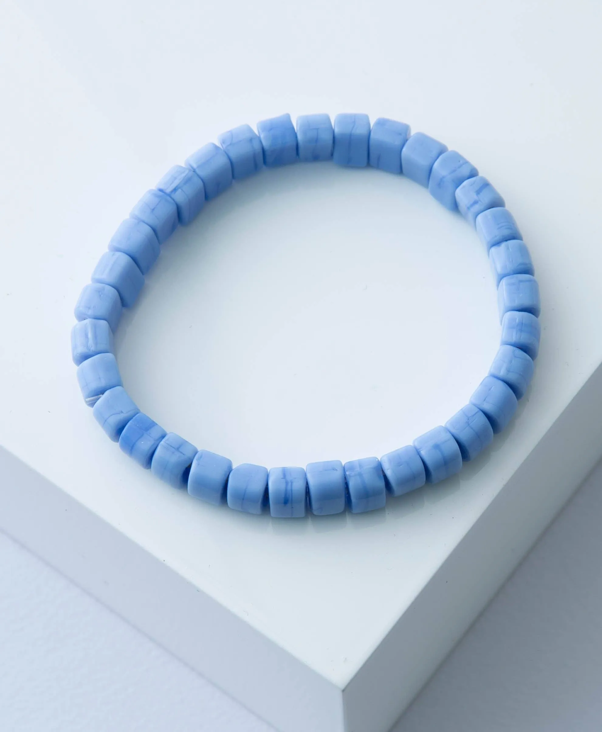 Opaque Glass Bracelet, Periwinkle sold by Maelu