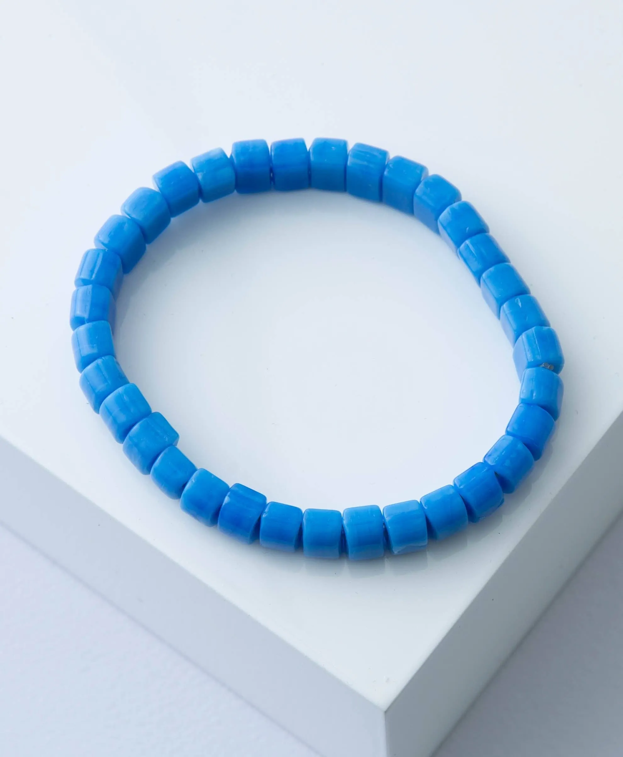 Opaque Glass Bracelet, Sky Blue sold by Maelu