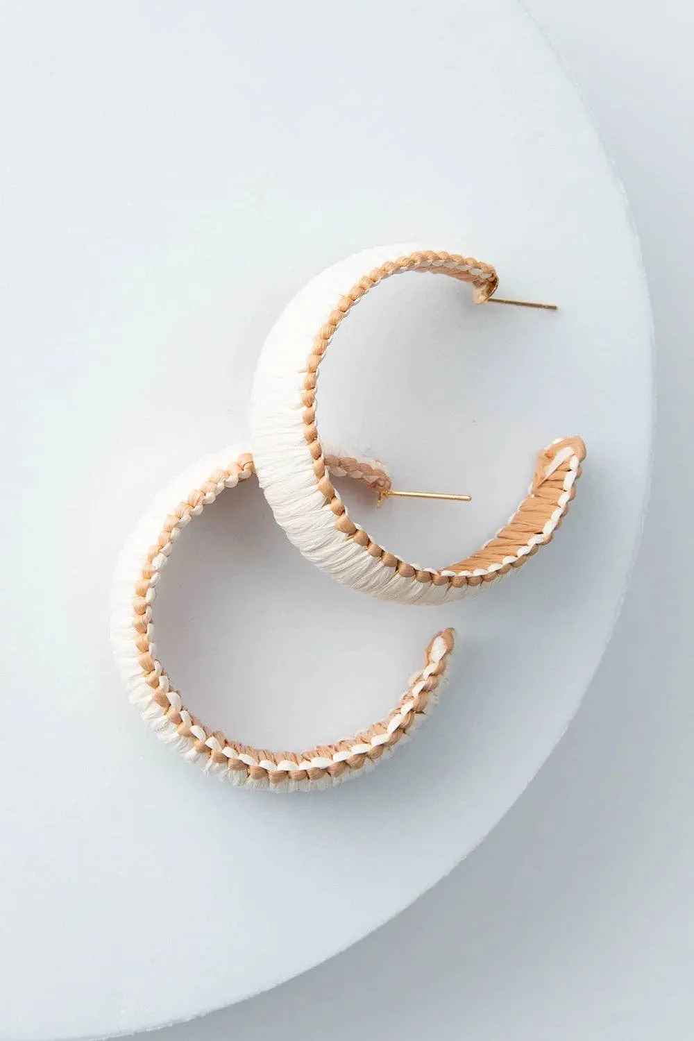 Natural Raffia Hoops sold by Maelu
