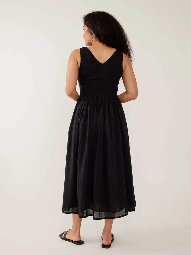 Lily V-Neck Sleeveless Dress Black sold by Maelu product image thumbnail 5