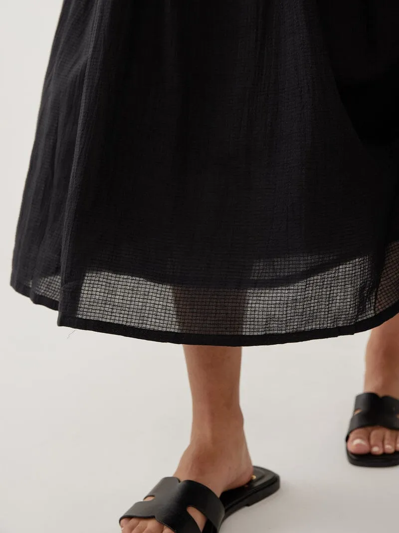 Lily V-Neck Sleeveless Dress Black sold by Maelu product image thumbnail 3