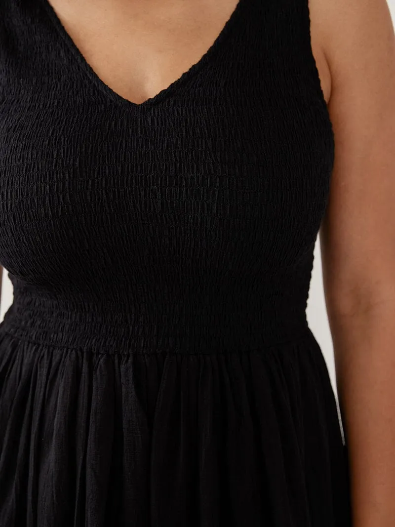 Lily V-Neck Sleeveless Dress Black sold by Maelu product image thumbnail 2