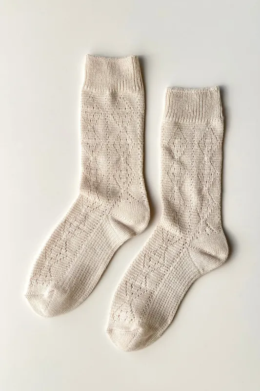 Modal Eyelet Socks made by Le Bon Shoppe