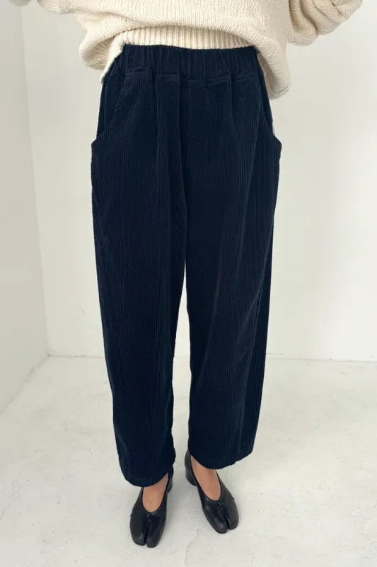 Soft Corduroy Arc Pant - Midnight made by Le Bon Shoppe