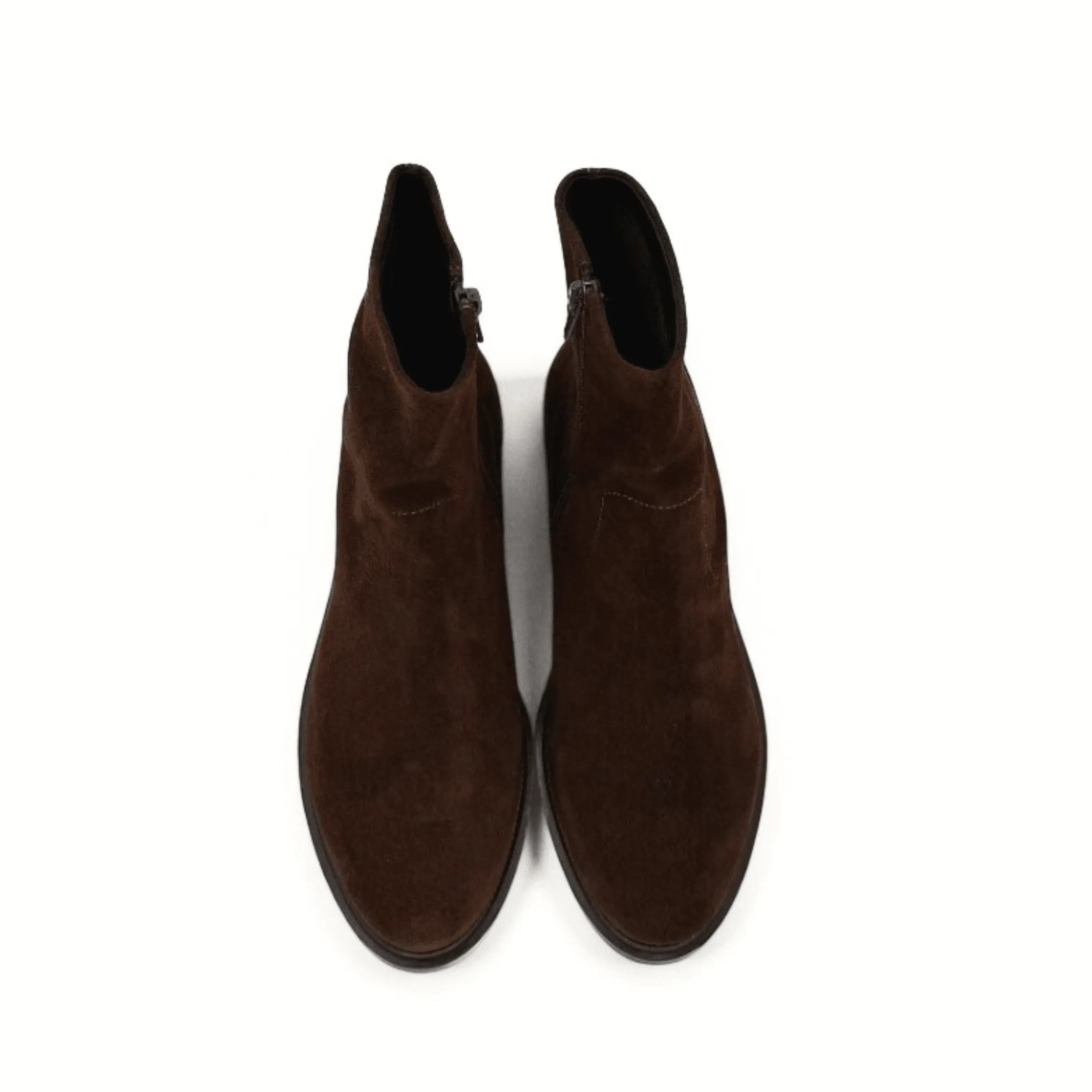 Flacco Flat Zip Up Brown Suede Holiday Bootie sold by Maelu product image thumbnail 3