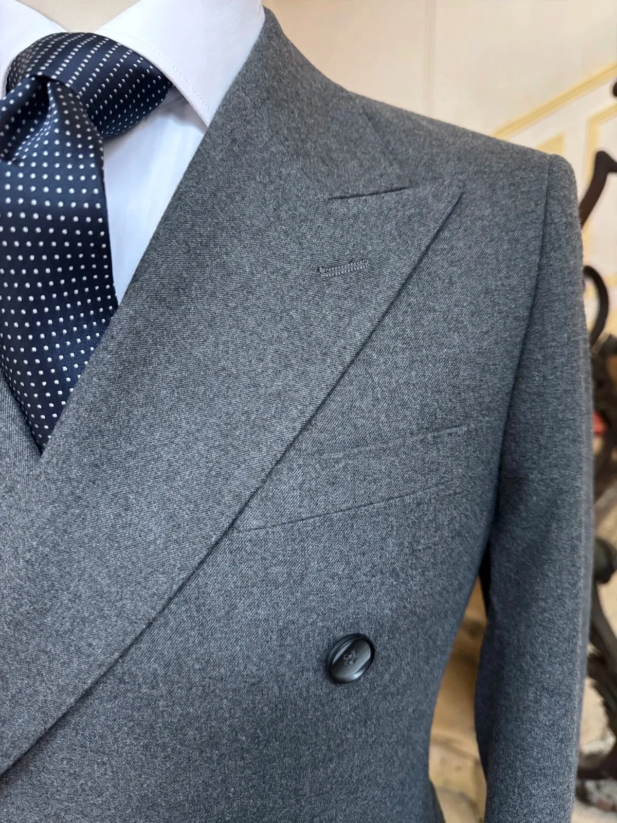 Costume Croisé Flanelle Gris sold by Zedby product image thumbnail 2