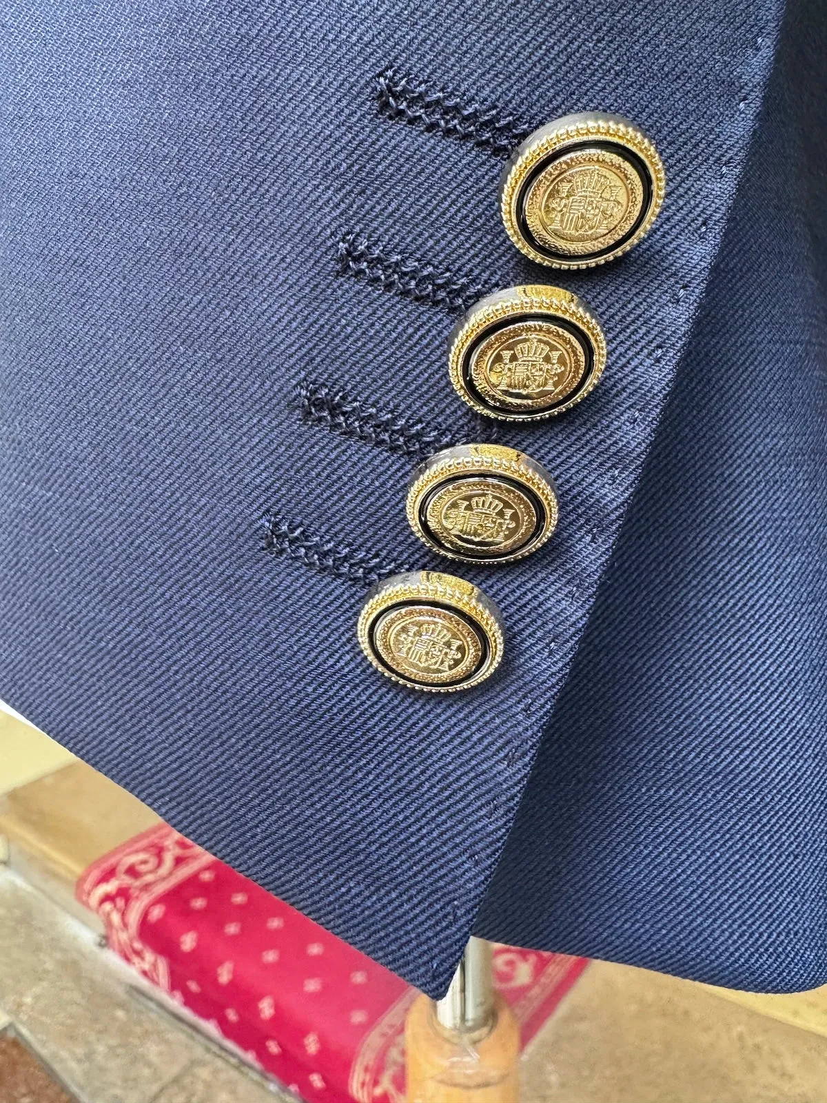 Veste Blazer Croisé Bleu Nuit Laine Froide sold by Zedby product image thumbnail 3