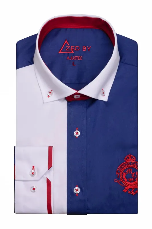 Chemise Décontractée Bleue / Blanc made by Zedby