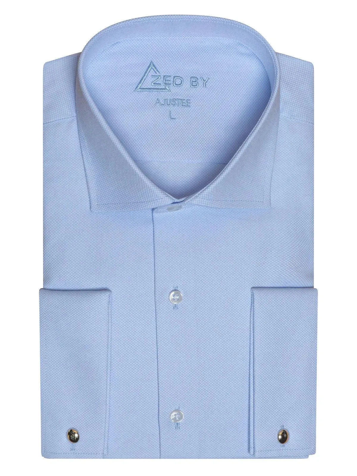 Chemise Col Italien Bleue Ciel sold by Zedby