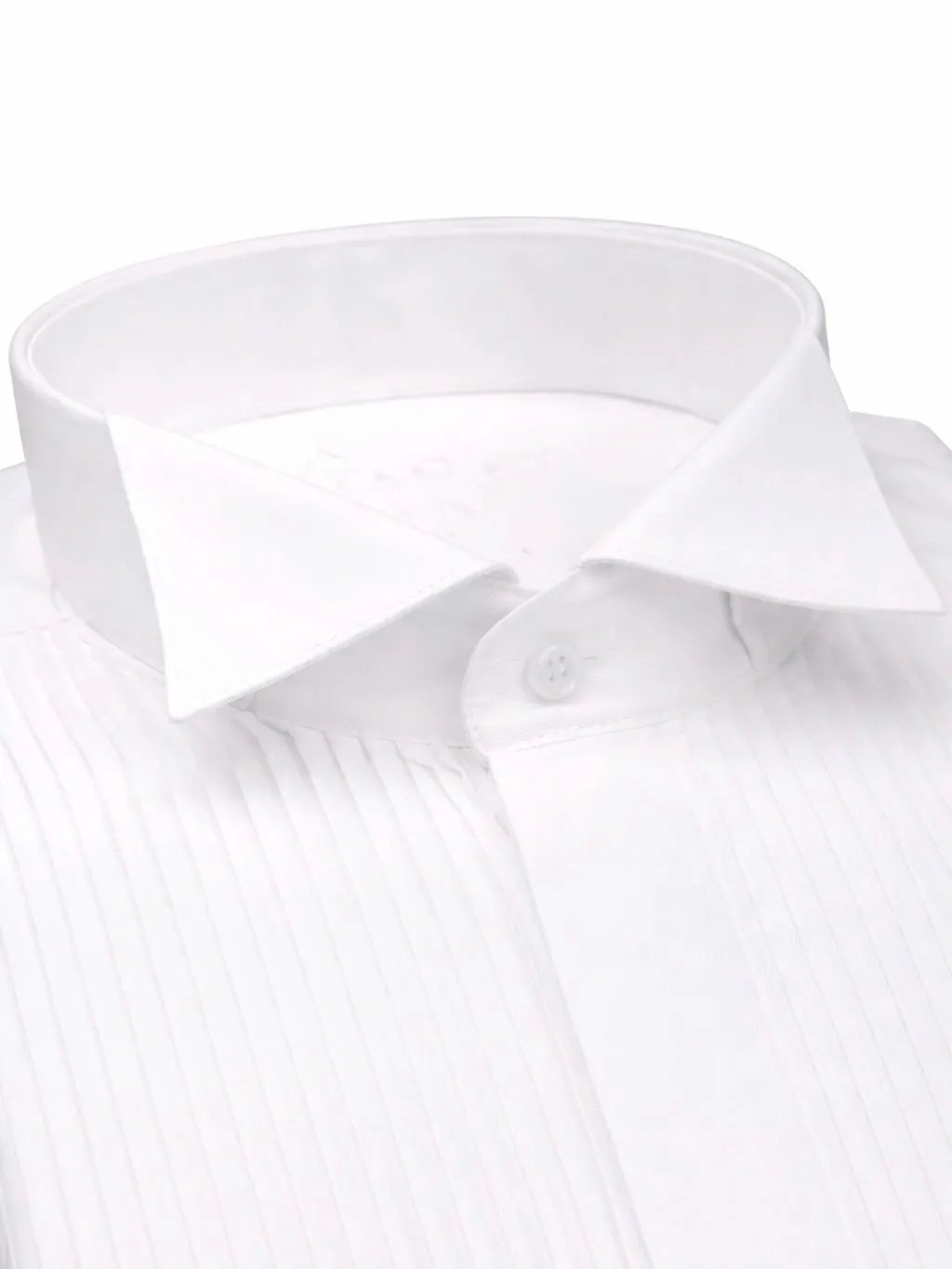 Chemise de cérémonie blanche à col cassé avec plastron boutons cachés sold by Zedby product image thumbnail 2