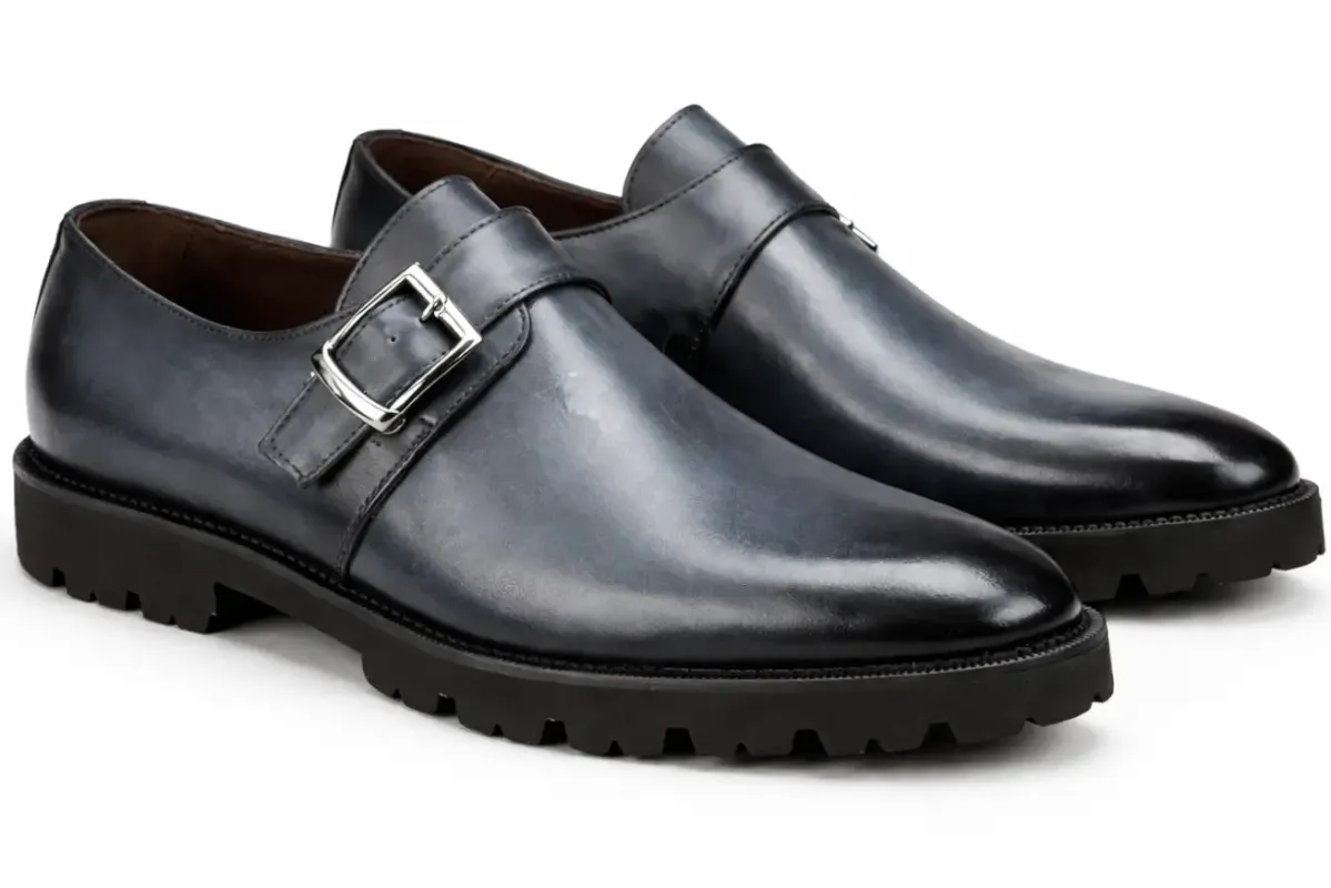 Chaussure Richelieu Cuir Confort Gris SAINT-DENIS made by Zedby