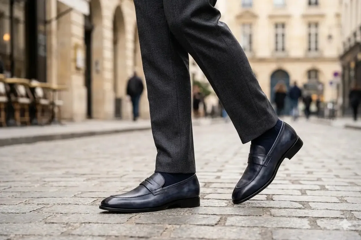 Chaussure Mocassin Cuir Gris LUPIN sold by Zedby product image thumbnail 4
