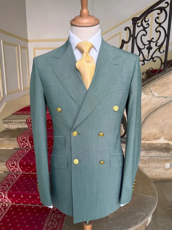 Veste Blazer Croisé Vert D'eau made by Zedby