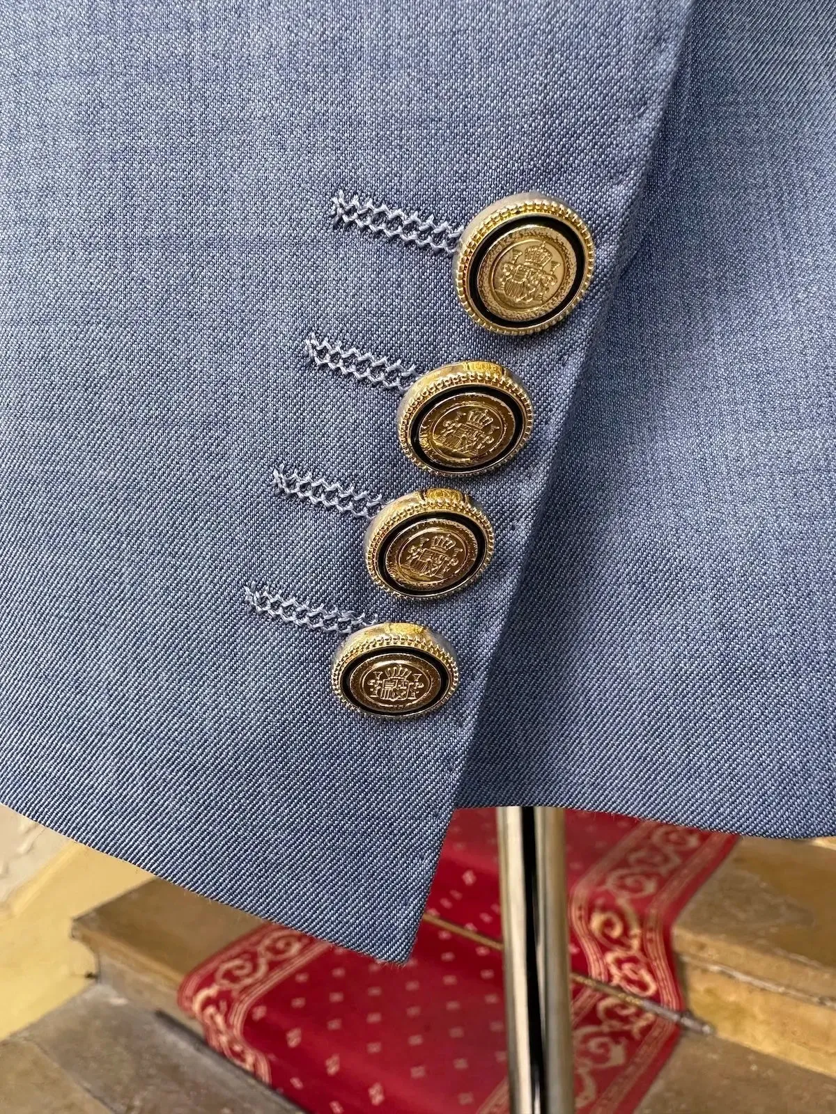 Veste Blazer Croisé Bleu Ciel Fil à Fil sold by Zedby product image thumbnail 3