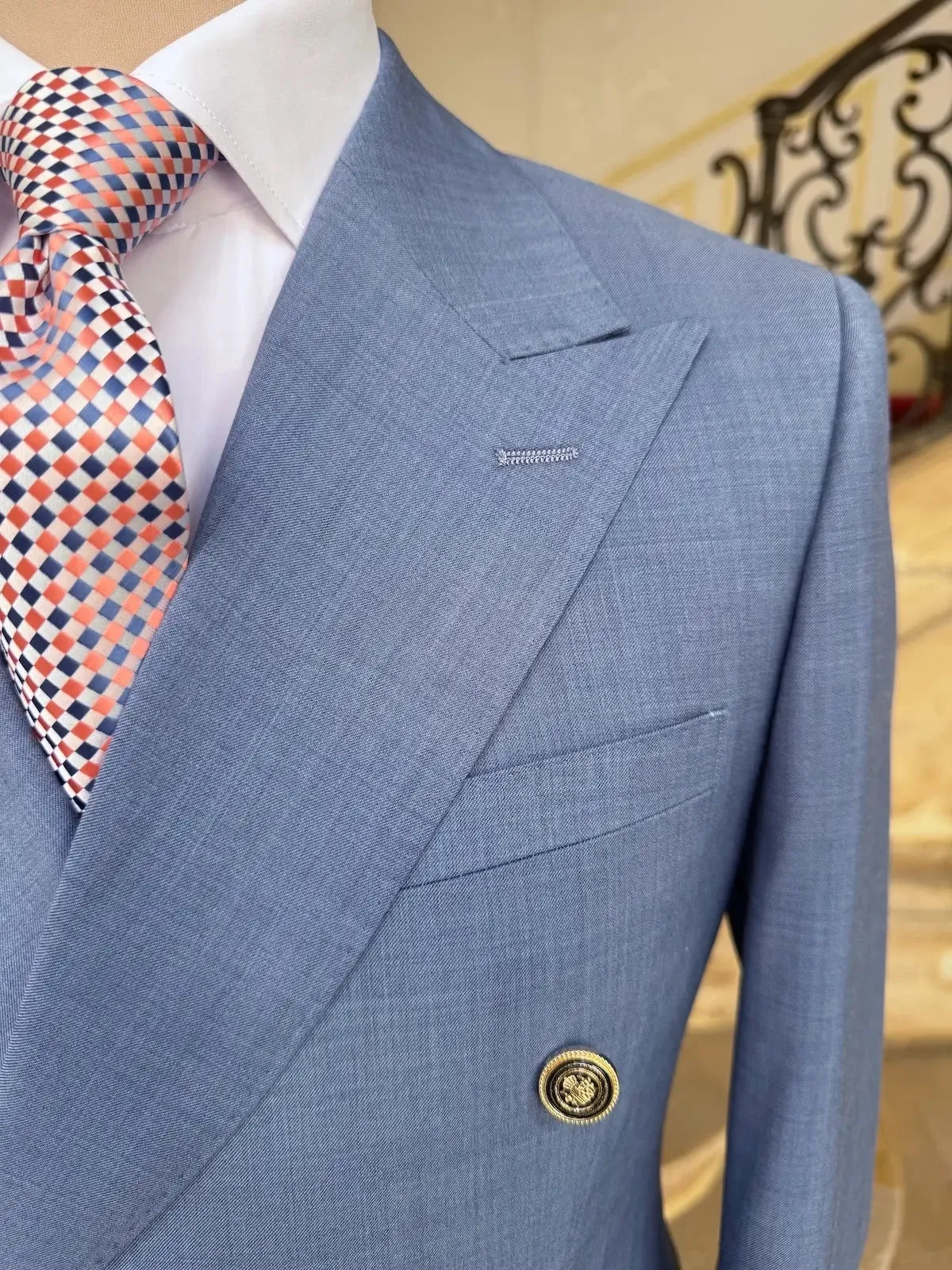 Veste Blazer Croisé Bleu Ciel Fil à Fil sold by Zedby product image thumbnail 2