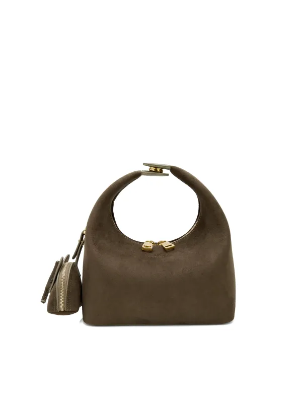 Vienna Top Handle  Crossbody Bag（2.0）- Dark Green Fake Suede made by Sinbono