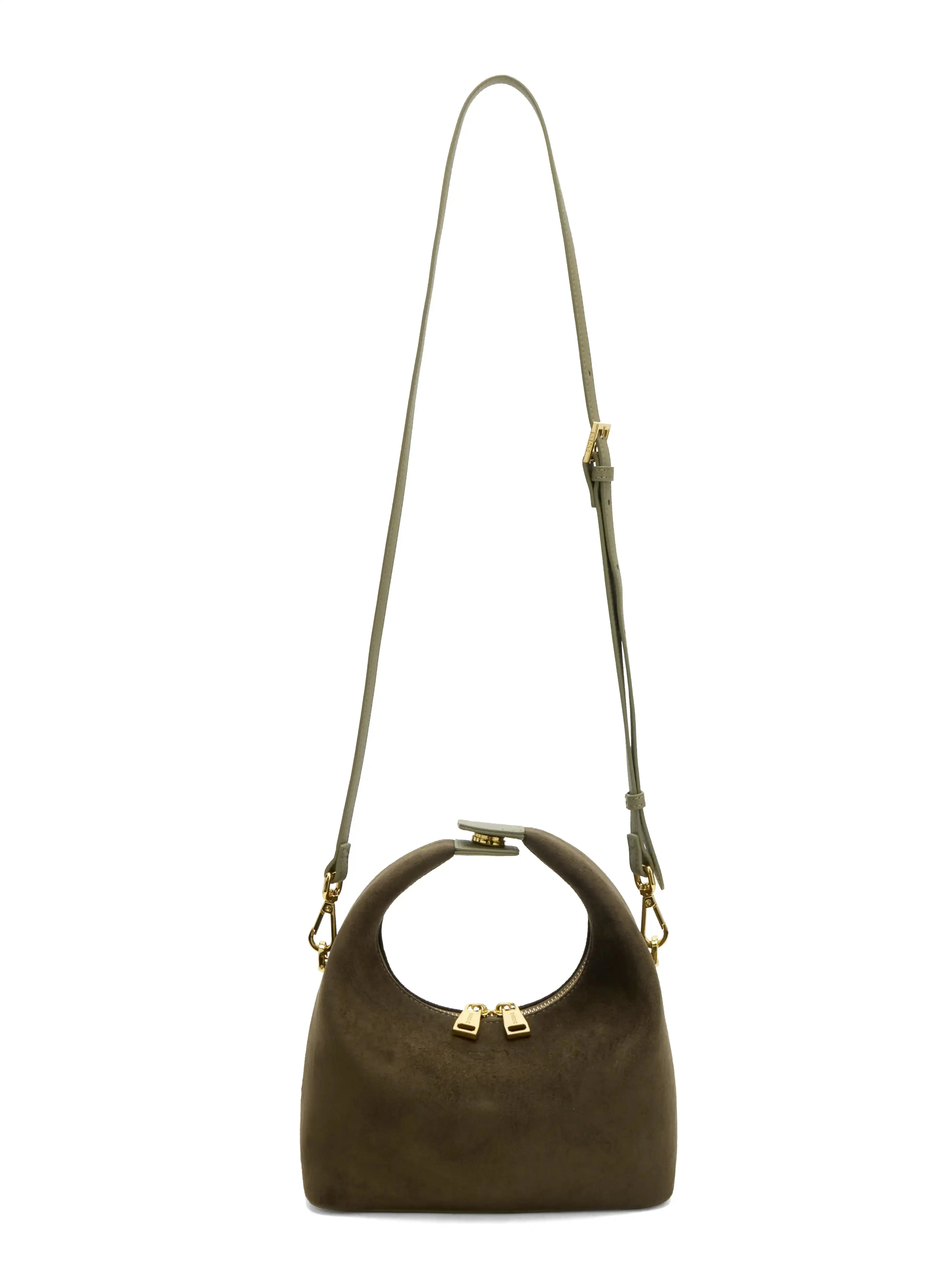 Vienna Top Handle Crossbody Bag(2.0)- Dark Green Fake Suede sold by Sinbono product image thumbnail 5