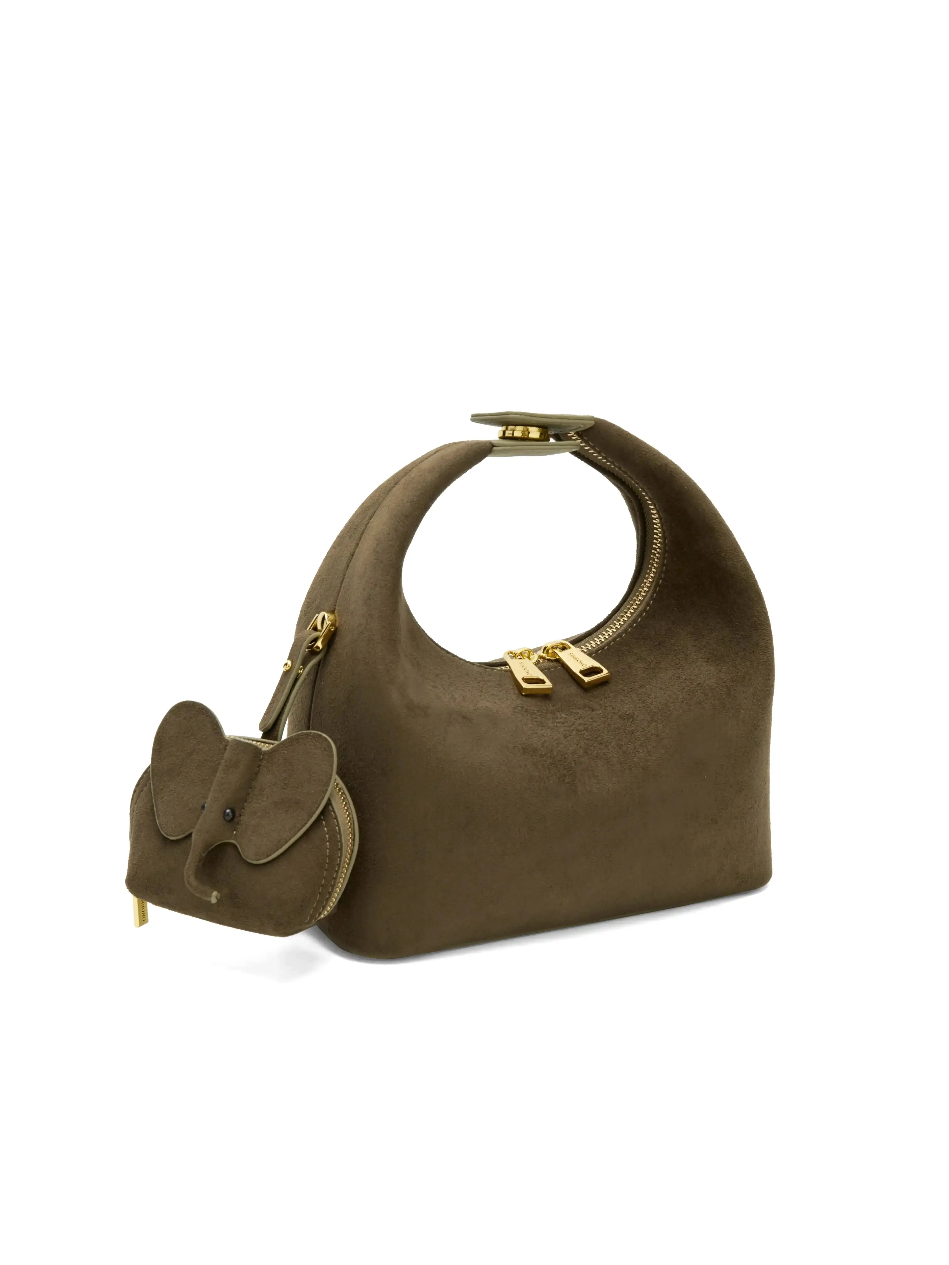 Vienna Top Handle Crossbody Bag(2.0)- Dark Green Fake Suede sold by Sinbono product image thumbnail 2