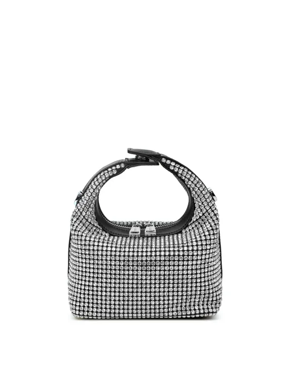 Vienna Top Handle Crossbody Bag  - Silver Rhinestone made by Sinbono