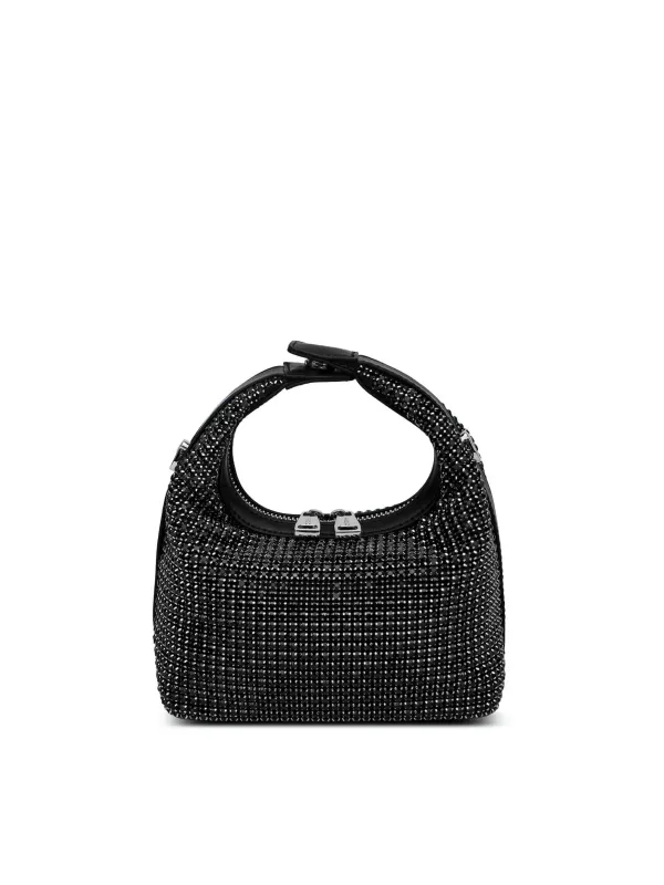 Vienna Top Handle Crossbody Bag  - Black Rhinestone made by Sinbono