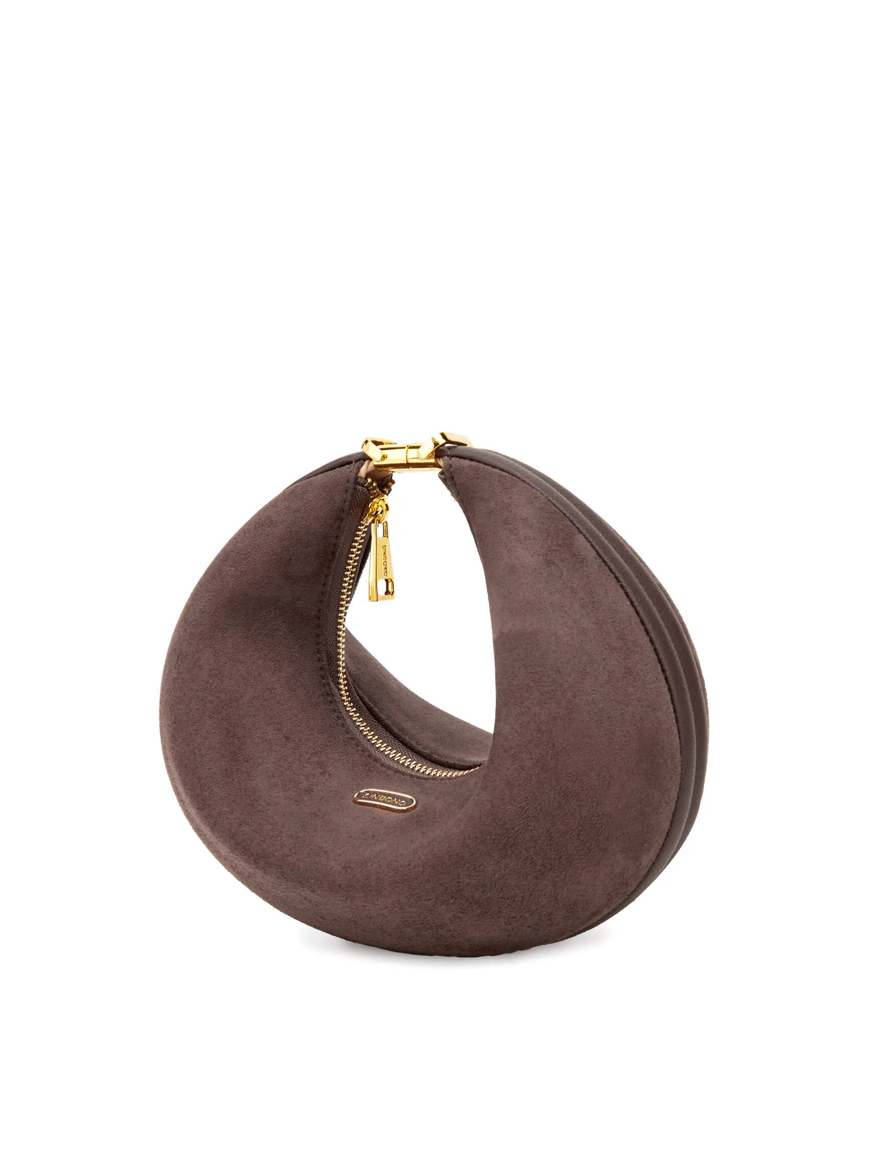 Zoey Shoulder Crossbody Bag - Dark Brown Fake Suede sold by Sinbono product image thumbnail 4