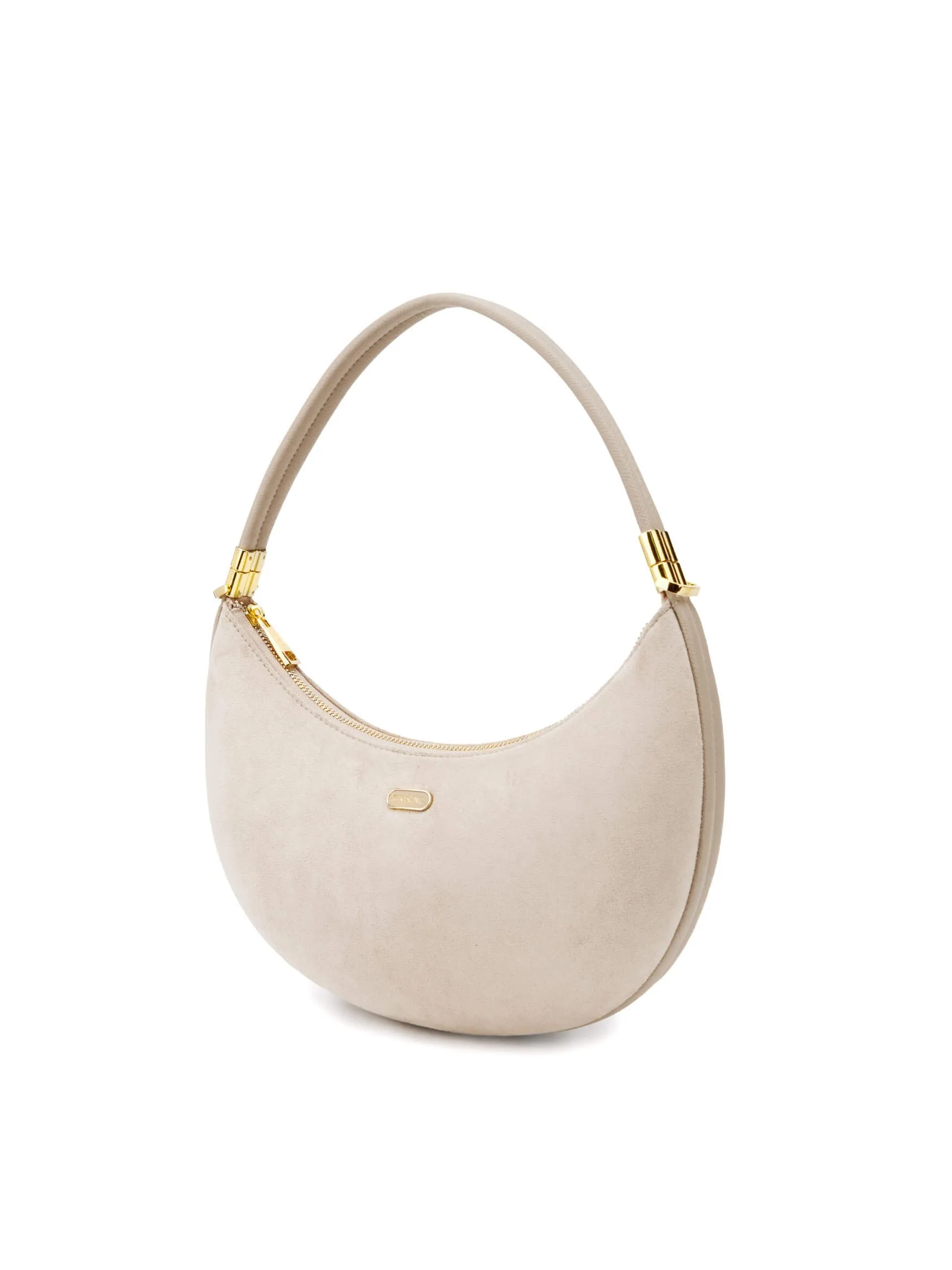 Zoey Shoulder Crossbody Bag - Ivory Fake Suede sold by Sinbono product image thumbnail 3