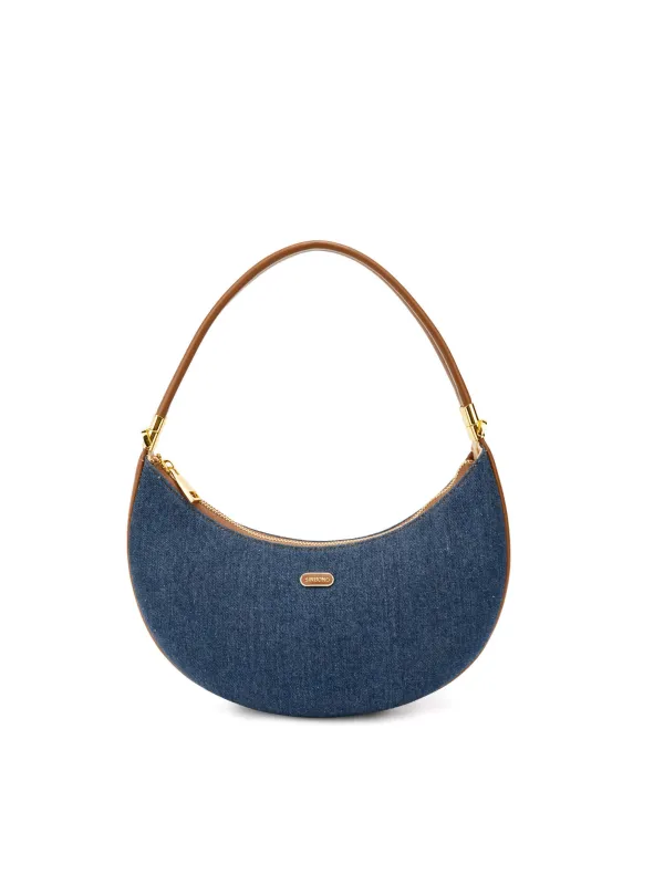 Zoey Shoulder Crossbody Bag - Dark Blue&Brown made by Sinbono